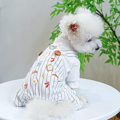 Ropa para perros y mascotas, camisas de verano elegantes con peto a rayas para perros pequeños, mono lindo para cachorros, niñas, niños, perros,