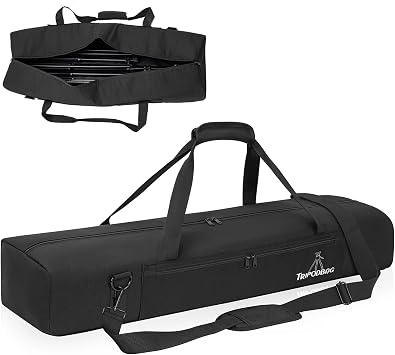 TORIBIO Tripod Carrying Case Bag, Padded Protective 33.5" x 10" x 6" | with Shoulder Strap and Handle, Heavy Duty, for Music Stand Mic Speaker Light Camera Monopod Stand
