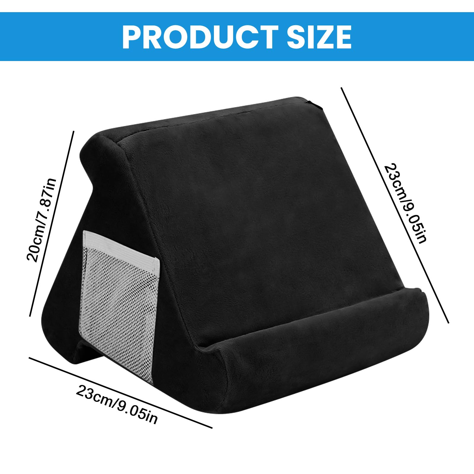 Triangolo Supporto per Tablet iPad Smartphone Lettura Libri Nero