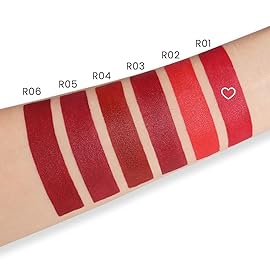 evpct 1Pcs Ruby Red Lipstick, Silky Velvet Matte Lipstick Pack Sets for Women, Long Lasting Smudge Proof Lipstick Lip Stain Makeup Kit matte lipstick 24 hours original R01