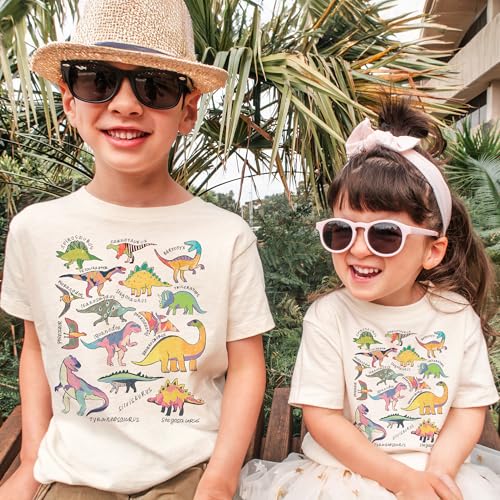 Cute Dinosaur Toddler Shirt - Future Paleontologist - Dino Species Names - Trendy Dinosaurs Kids Shirt - Birthday Party Outfit - Natural Toddler Tee2