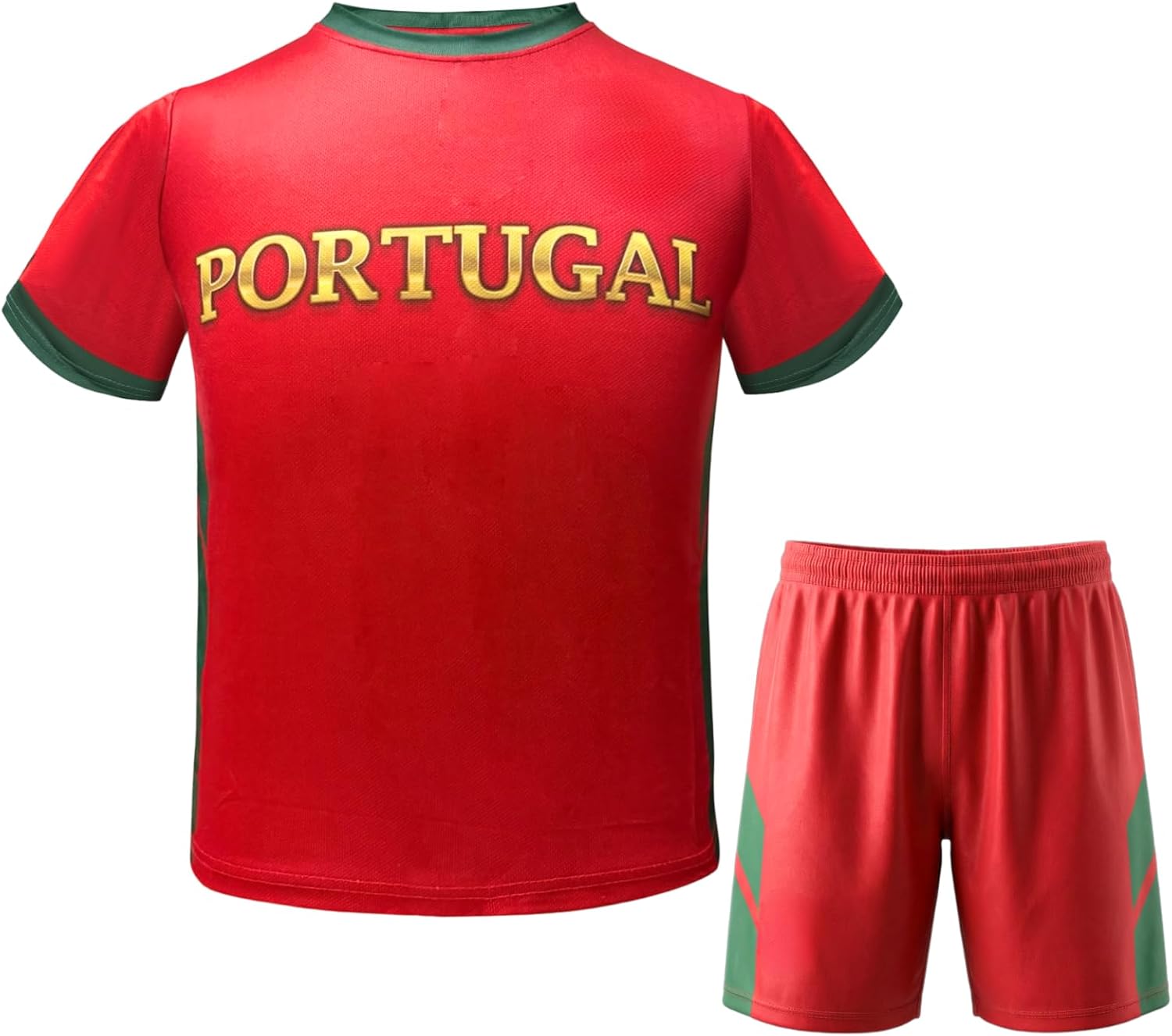 Youth Soccer Jersey Kit Boys Girls Teens Soccer Shirt Shorts Set Outdoor Sports Training Activewear