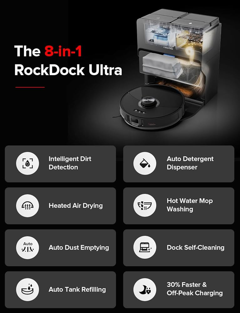 新品未開封✨Roborock S8 MaxV Ultra 10,000Pa Amazon.com - roborock S8 MaxV Ultra with Refill & Drainage