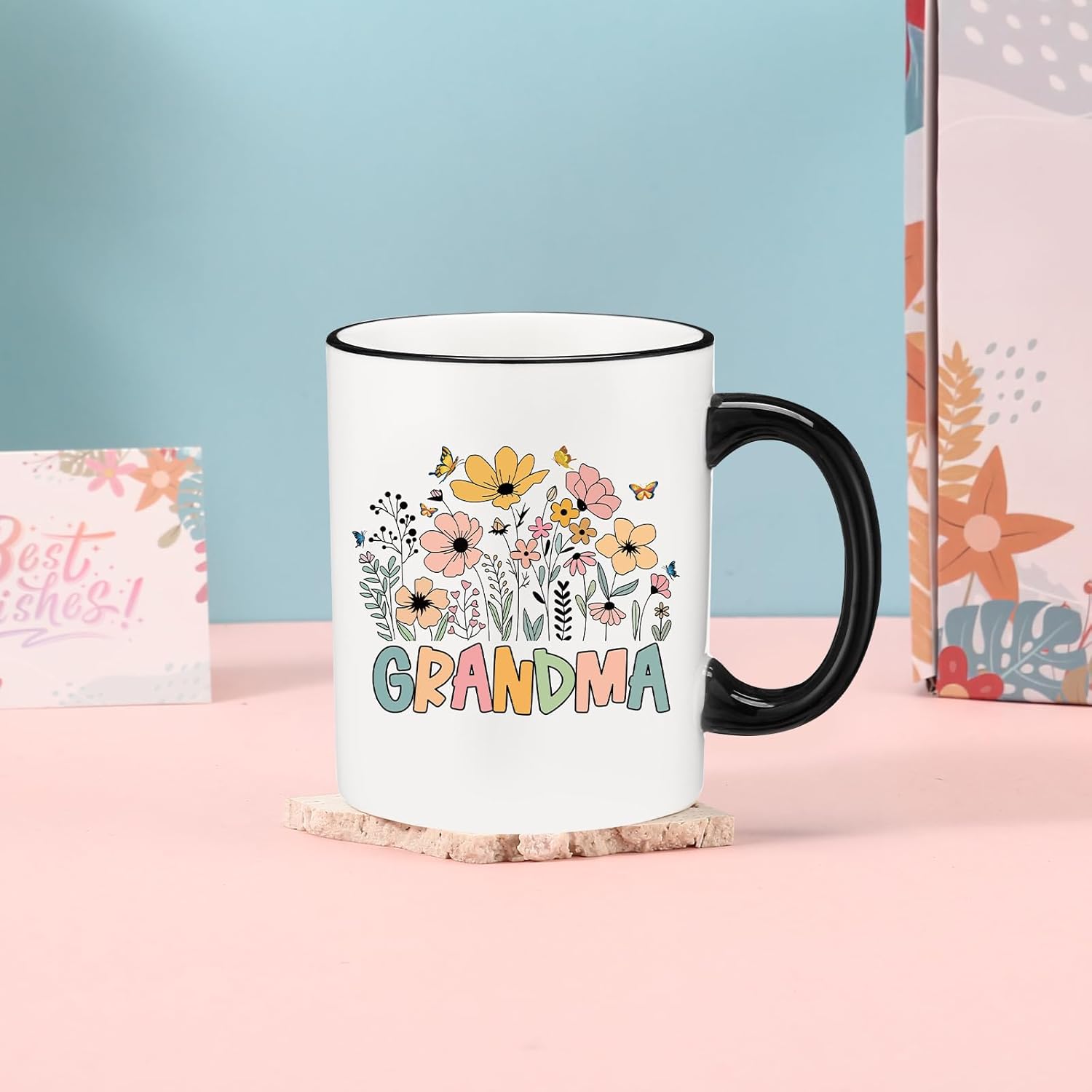 Grandma Gifts Grandmather Birthday Gifts from Granddaughter Grandson Best Grandma Ever Coffee Mugs Gift Box Christmas Thanksgiving Ideas Gift for Grandmather - Image 4