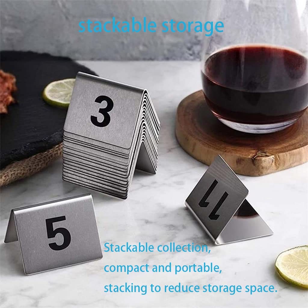 Numeri Da Tavolo, 1-50/100 Numeri Da Tavolo Da Tenda In Acciaio Inossidabile 1,9 × 1,6 Pollici, Numeri Da Tavolo Da Ristorante Cafe Bar Forniture Per Feste Di Compleanno Di Nozze ( Color : 1 to 50 )