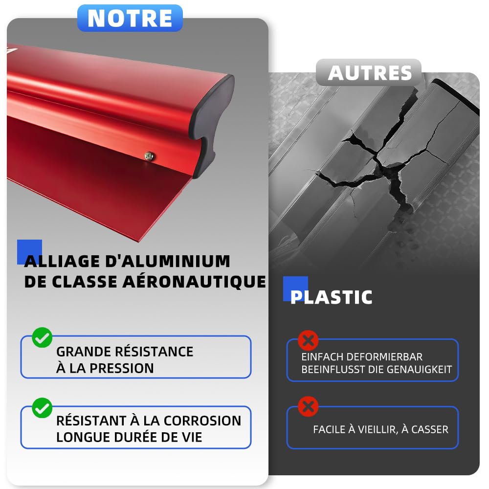 VKE Set Couteau a Enduire en Acier Inoxydable 20, 30, 35, 40 & 60 cm, Spatule Enduit Set avec Poignée d'Extension 1-2.1 m et Lame de Rechange, Couteau à Enduire Inclus, Lot de 23