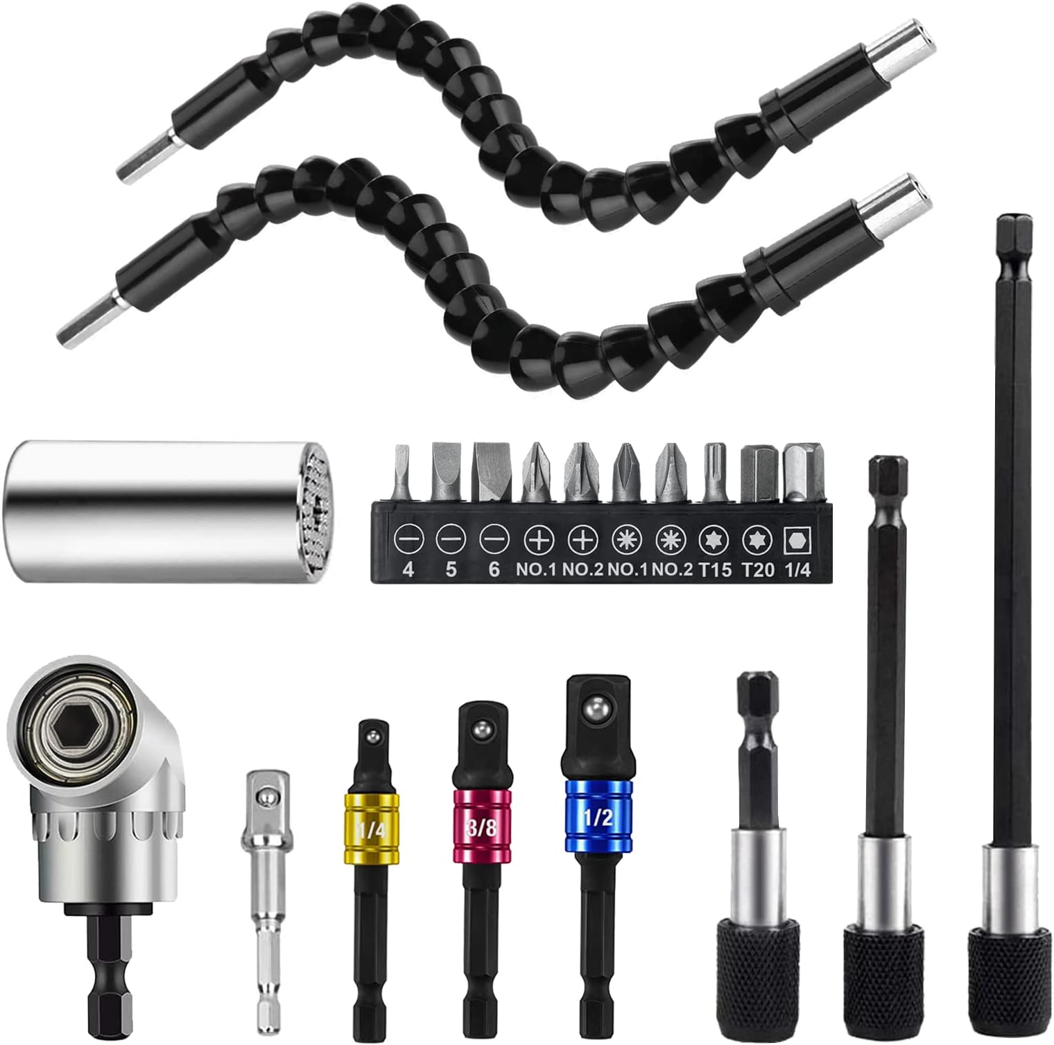 Selbstsichernder Schraubendrehergriff Magnetisch - 1/4 Zoll Adapter Für Bits & Steckschlüssel