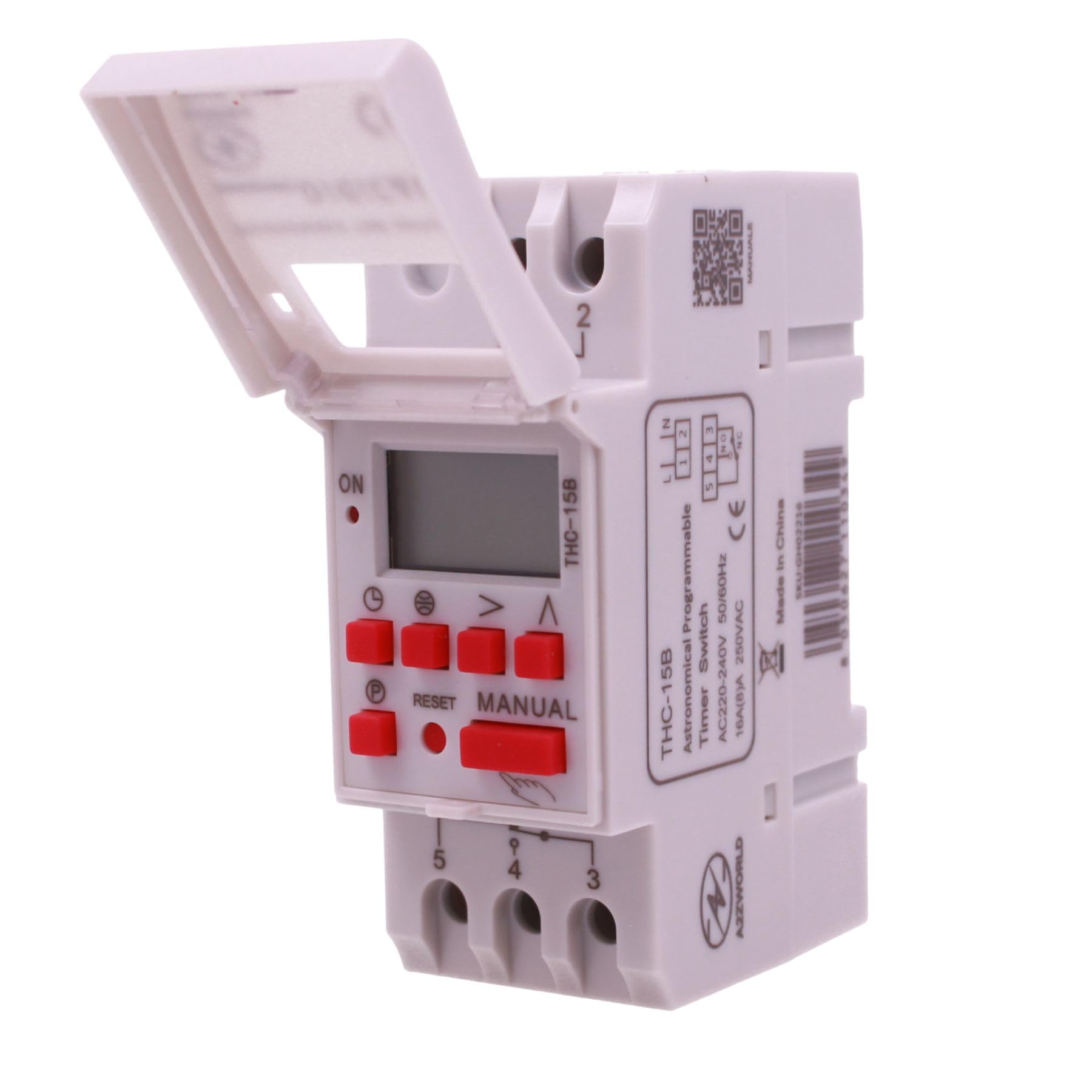 Interruptor horario astronómico digital, reloj temporizador semanal programable, 8 encendido/apagado, pantalla LCD, función amanecer y atardecer para luces exteriores y señales, 2 módulos de cuadro