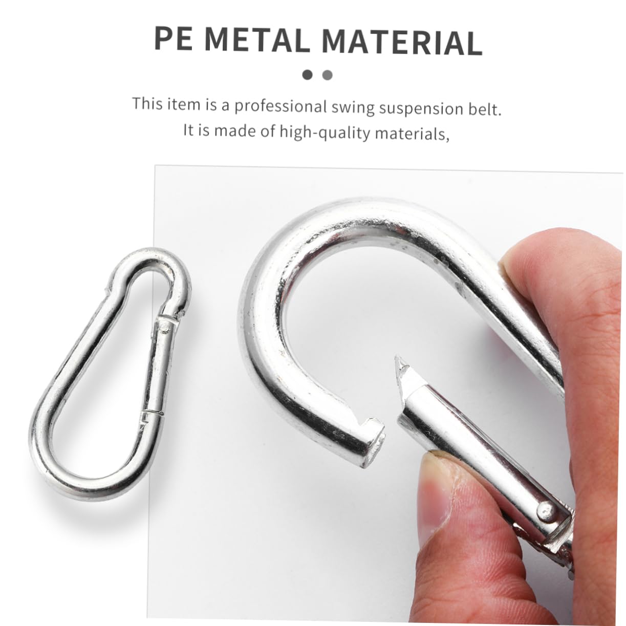 POPETPOP 6pezzi Cinghie Regolabili per Altalena da Esterno Anelli Nylon e Moschettoni per e attività all Aperto Sicurezza e Facilità Uso