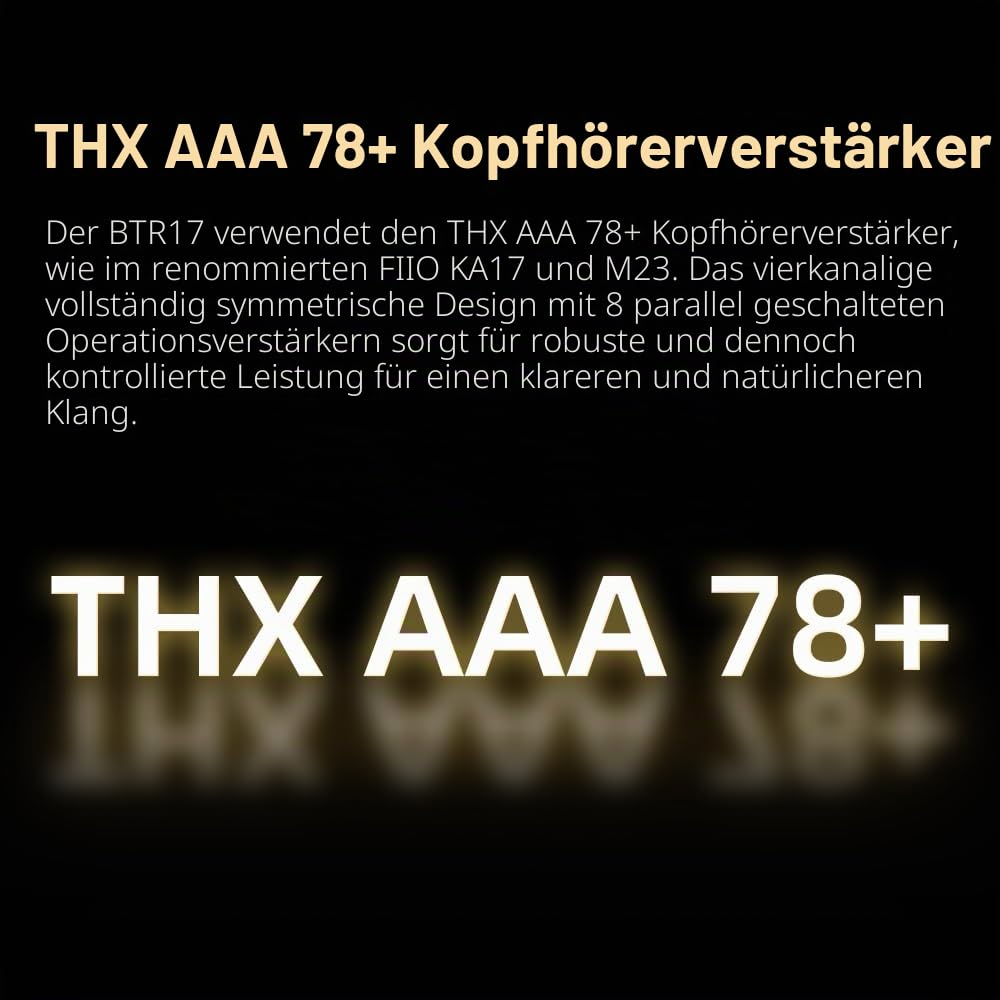 FiiO BTR17 Flagship Bluetooth-Kopfhörerverstärker (schwarz)