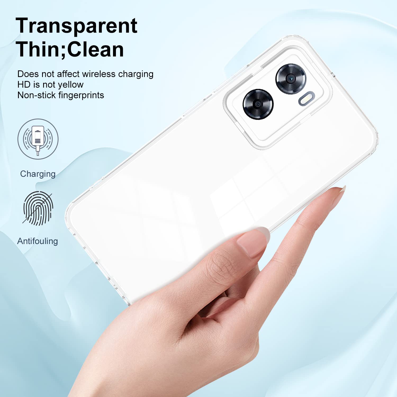 BoerHang Custodia Protettiva Per Oppo A77 Con Supporto, Doppio Strato TPU E PC, Bianco - 5