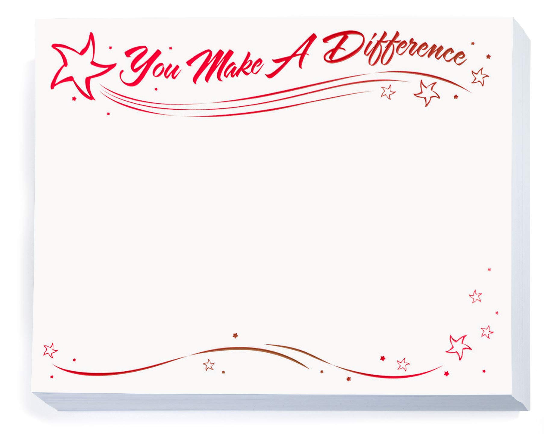 PaperDirect You Make A Difference Specialty Certificates, Red Foil Border, 8 1/2 inch x 11 inch, 38lb Cover Stock, 50 Count, for School, Work,