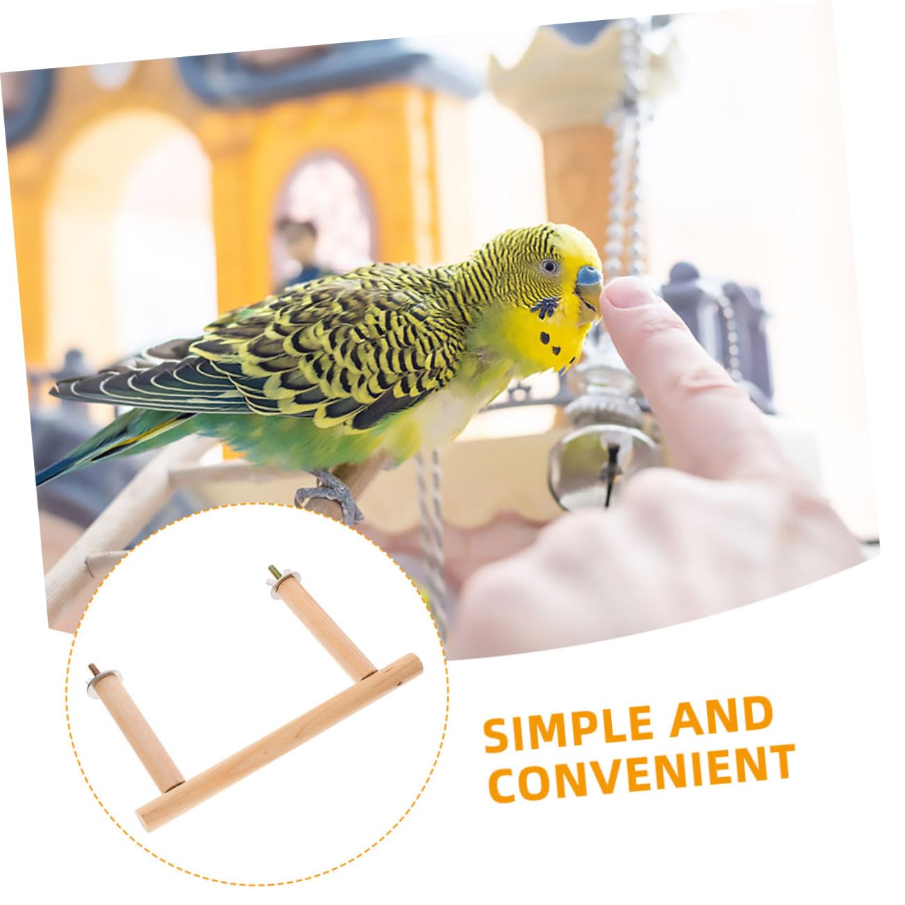 HANABASS 10piezas Soporte De Percha para Aves De Madera Natural De Juguete para Periquitos y Loros para Jaulas De Aves Estable y Duradero