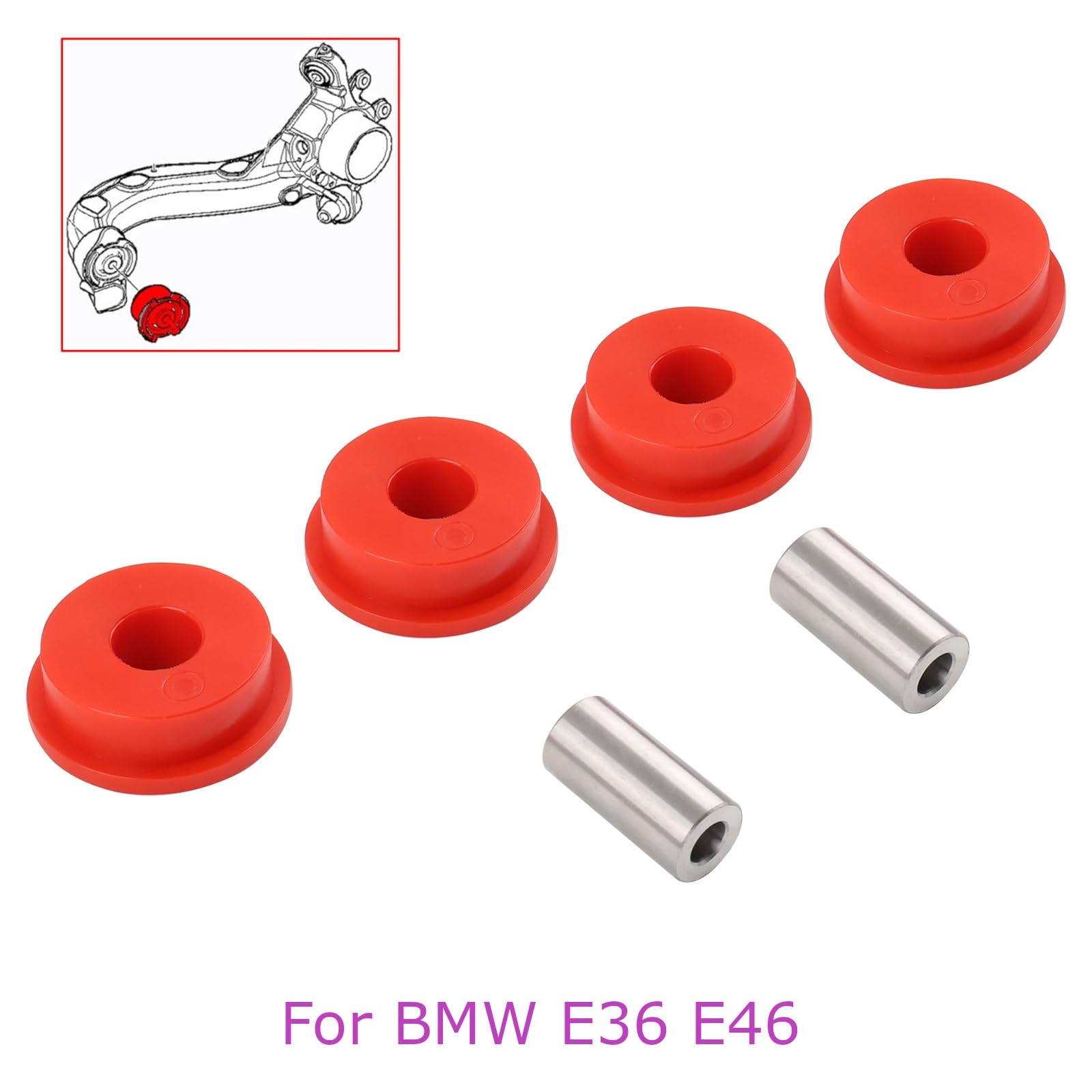 Zawieszenia Wahacz Tuleja górna Pasuje do Bmw M3 E36 E46 X3 E83 318 323 325 328 33322228153 33326757885 tylne tuleje wahaczy wleczonych