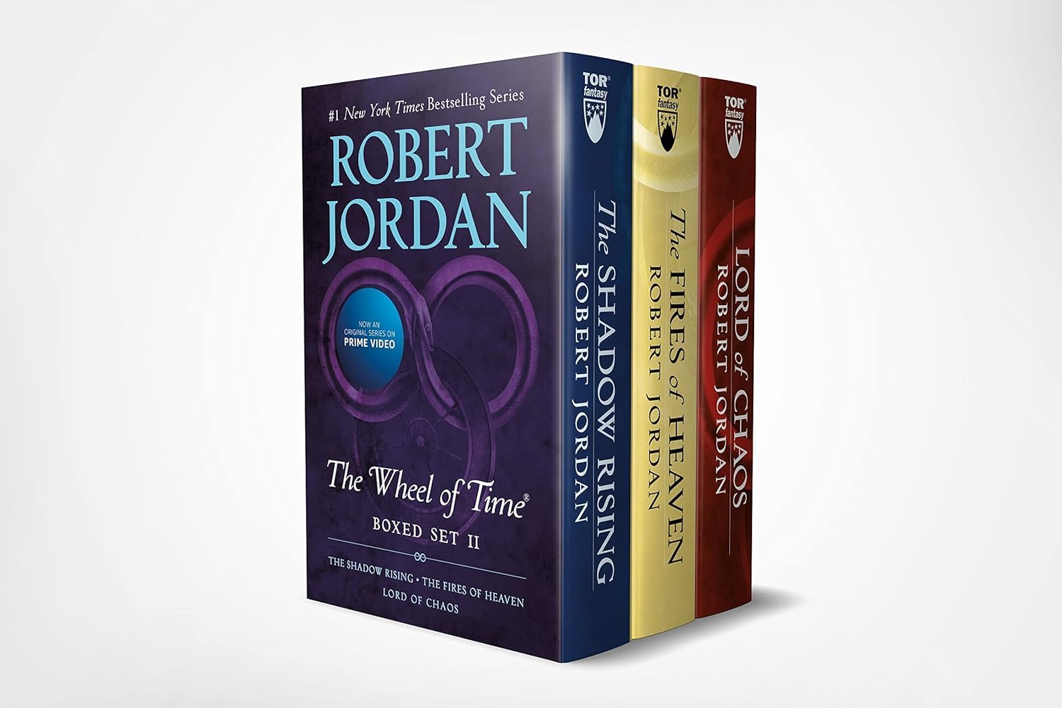 The Wheel of Time, 15 Book Set: New Spring, Eye the World, Great Hunt, Dragon Reborn, Shadow Rising, Fires Heaven, Lord Chaos, Crown Swords, Path Daggers, Winter's Heart, Crossroads Twilight, Knife Dreams, Gathering Storm, Towers Midnight, Memory Light