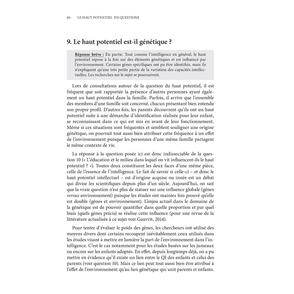 Le haut potentiel en questions