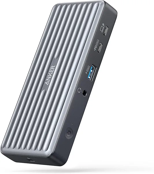 Anker USB C Docking Station, PowerExpand 9-in-1 USB-C PD Dock, 60W Charging for Laptop, 20W Power Delivery Charging, 4K HDMI and DisplayPort, USB3.0&USB2.0 Data, Gigabit Ethernet, 3.5 mm Aud