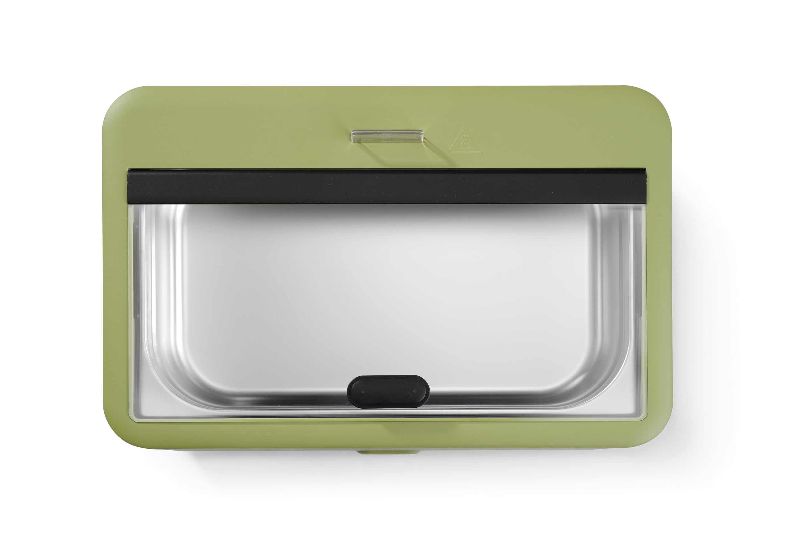 HENDI Chafing dish elettrico UNIQ per buffet, GN 1/1, 12,5L, 35-85°C, 220-240V, 700W, 607x402x(H)245mm, alluminio, acciaio inox, PP, vetro temperato, verde