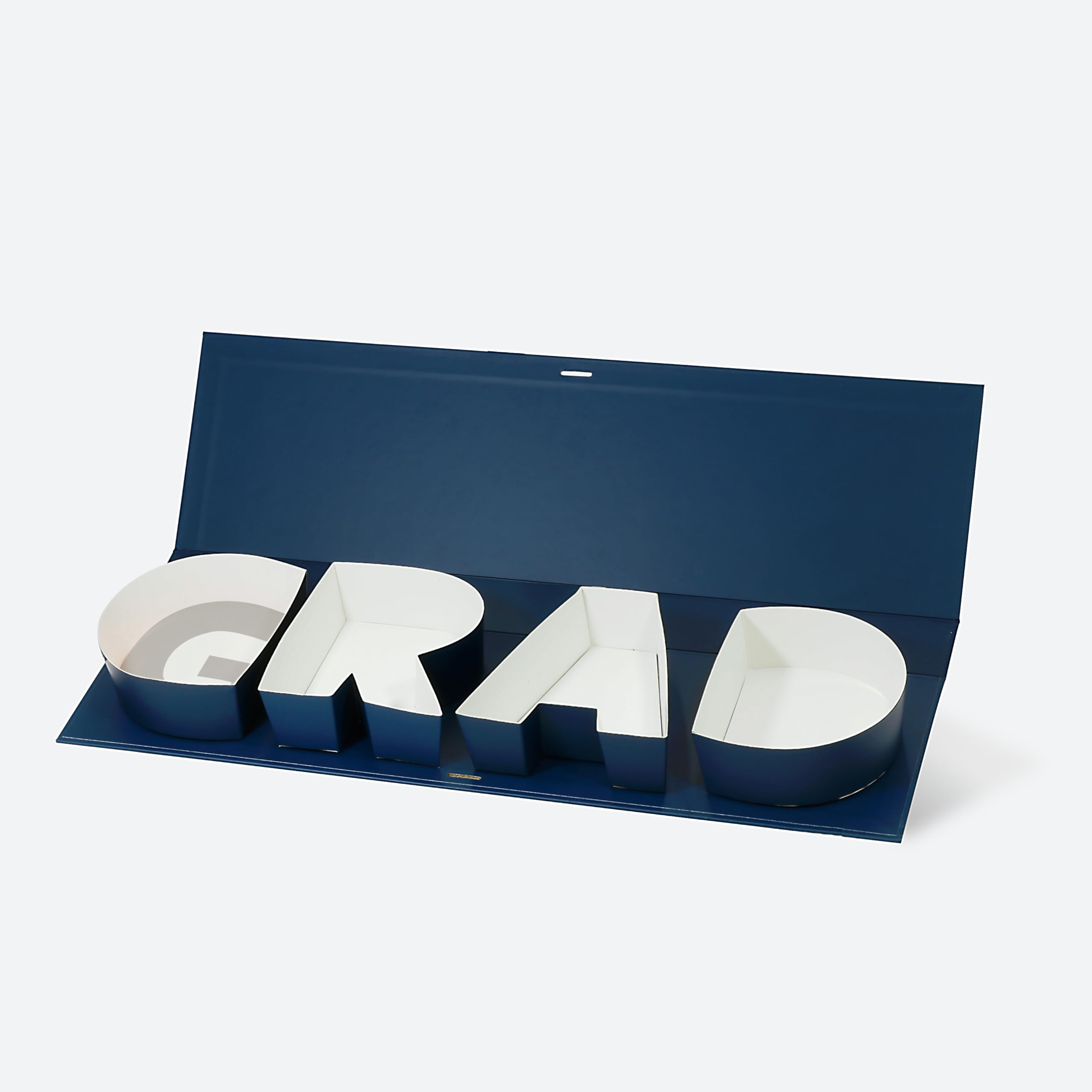 Boîte cadeau lettre graduée Geoto : solution emballage grand format sur mesure