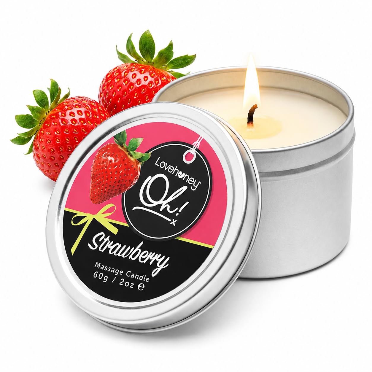 Lovehoney Oh! Women's Light Strawberry Massage Candle 60G