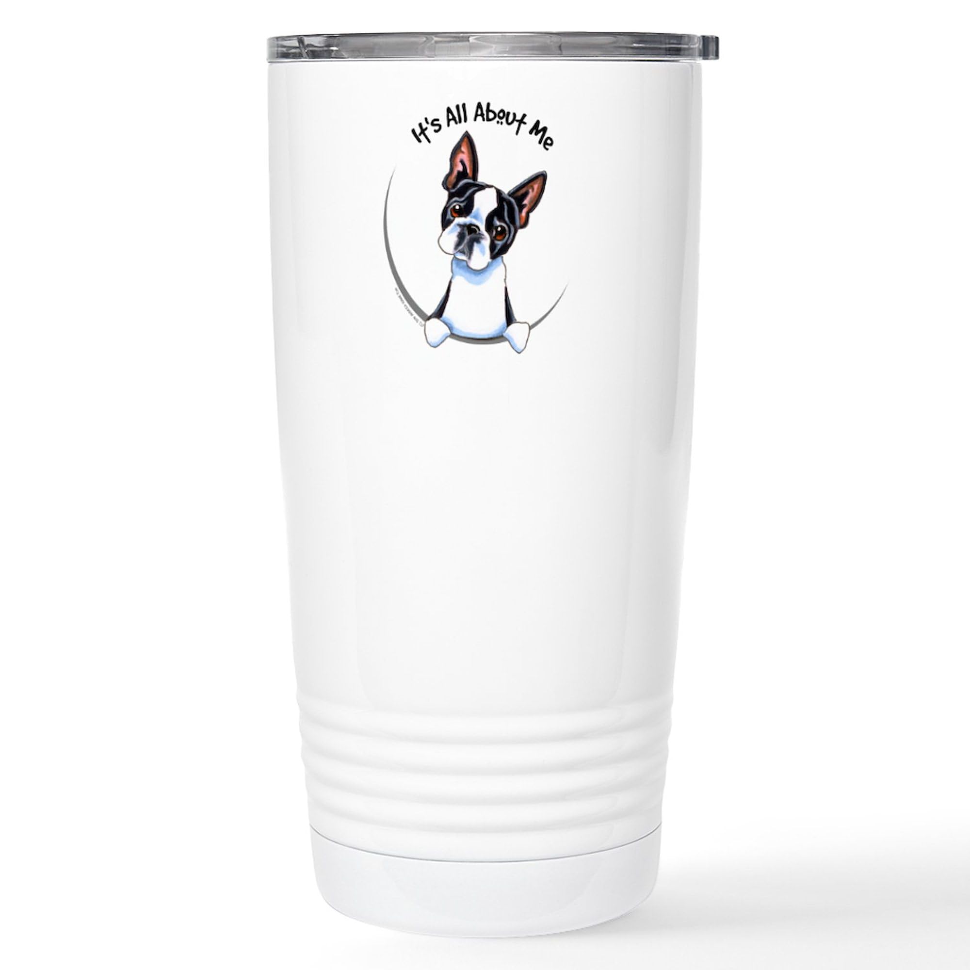 CafePress Boston Terrier IAAM Stainless Steel Travel Mug 20 oz. Insulated Stainless Steel Coffee Tumbler
