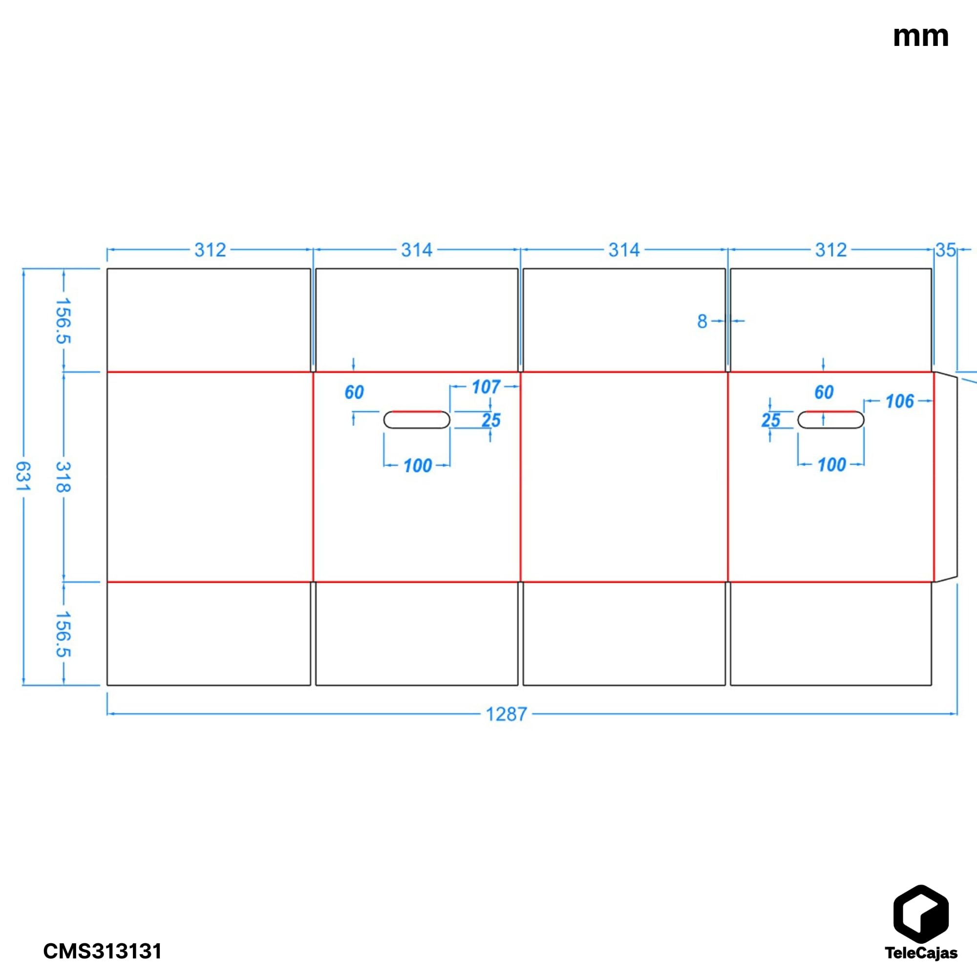 Telecajas | 10 cajas 31 x 31 x 31 cm | Cajas de cartón robustas con asas para mudanza o envío | Ideal para platos, sombreros y revistas | Pack de 10