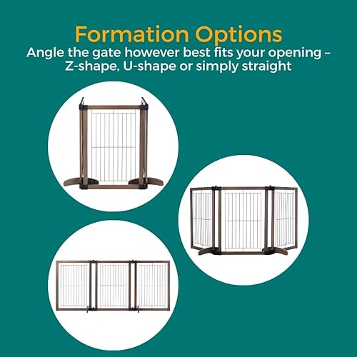 Miniatura 5 de MYPET North States - Puerta para mascotas Versa-Lock extra ancha independiente 24.5-72 pulgadas de ancho, puerta independiente para perros que se