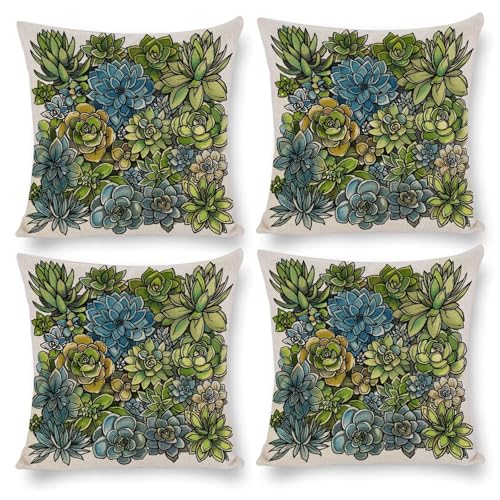 Housse de coussin succulent pour décorer le salon et le canapé