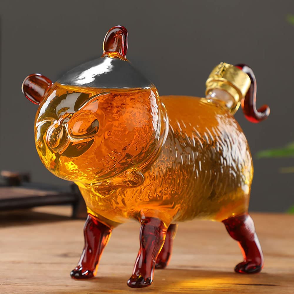 【緊急値下げ！】Glenfarclas CITY HUNTER&CATS EYE NF Cat Whiskey Decanter,Lead-Free Glass Animal Whiskey
