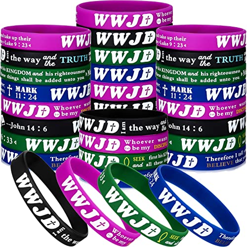 Bracelets chrétiens en silicone durables contre l'usure avec versets de la Bible