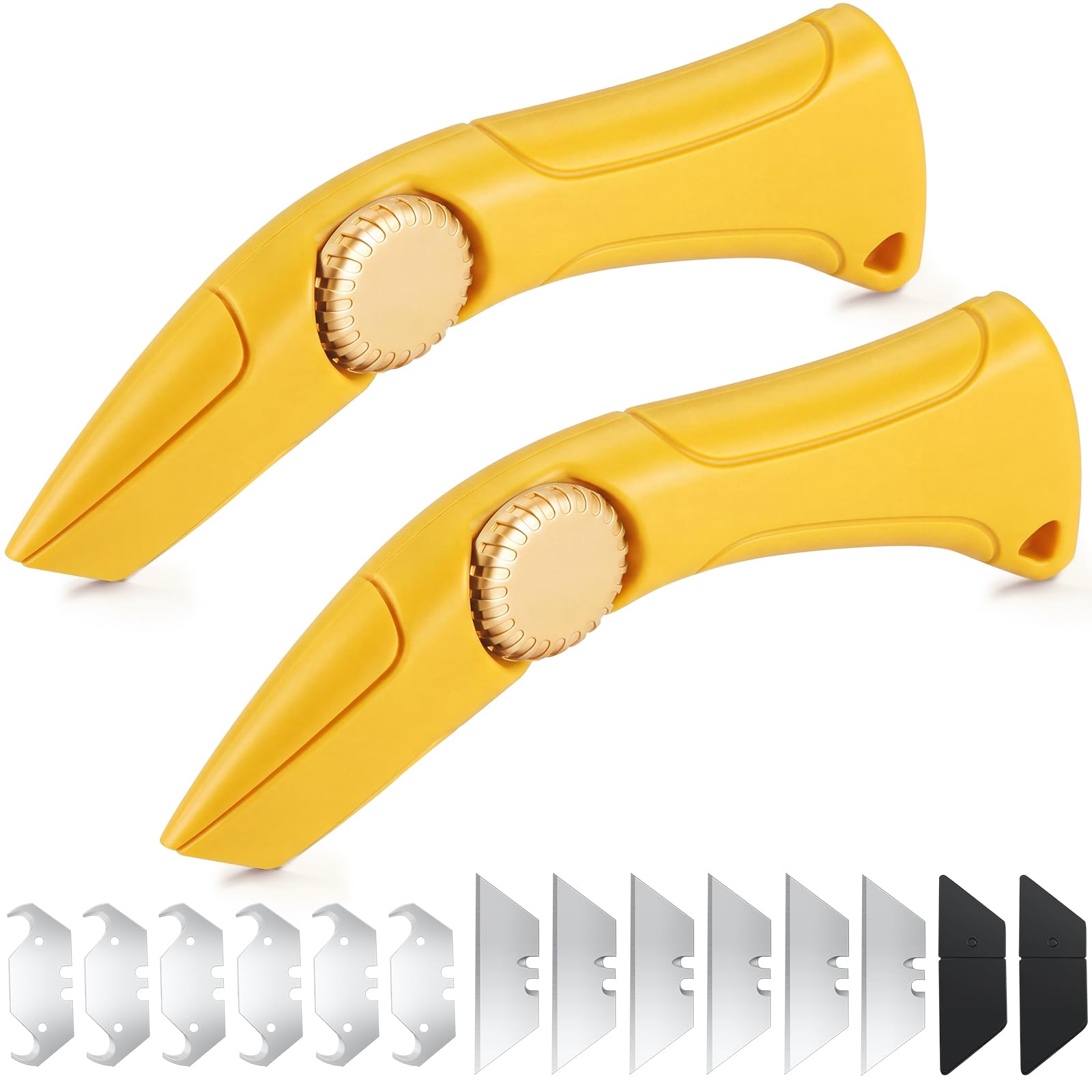 WILLBOND 2 Pcs Navajas Para Roofing Knife, Yellow