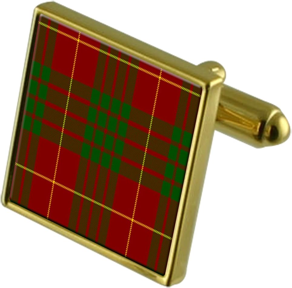 Tartan Clan Cameron Gold Cufflinks