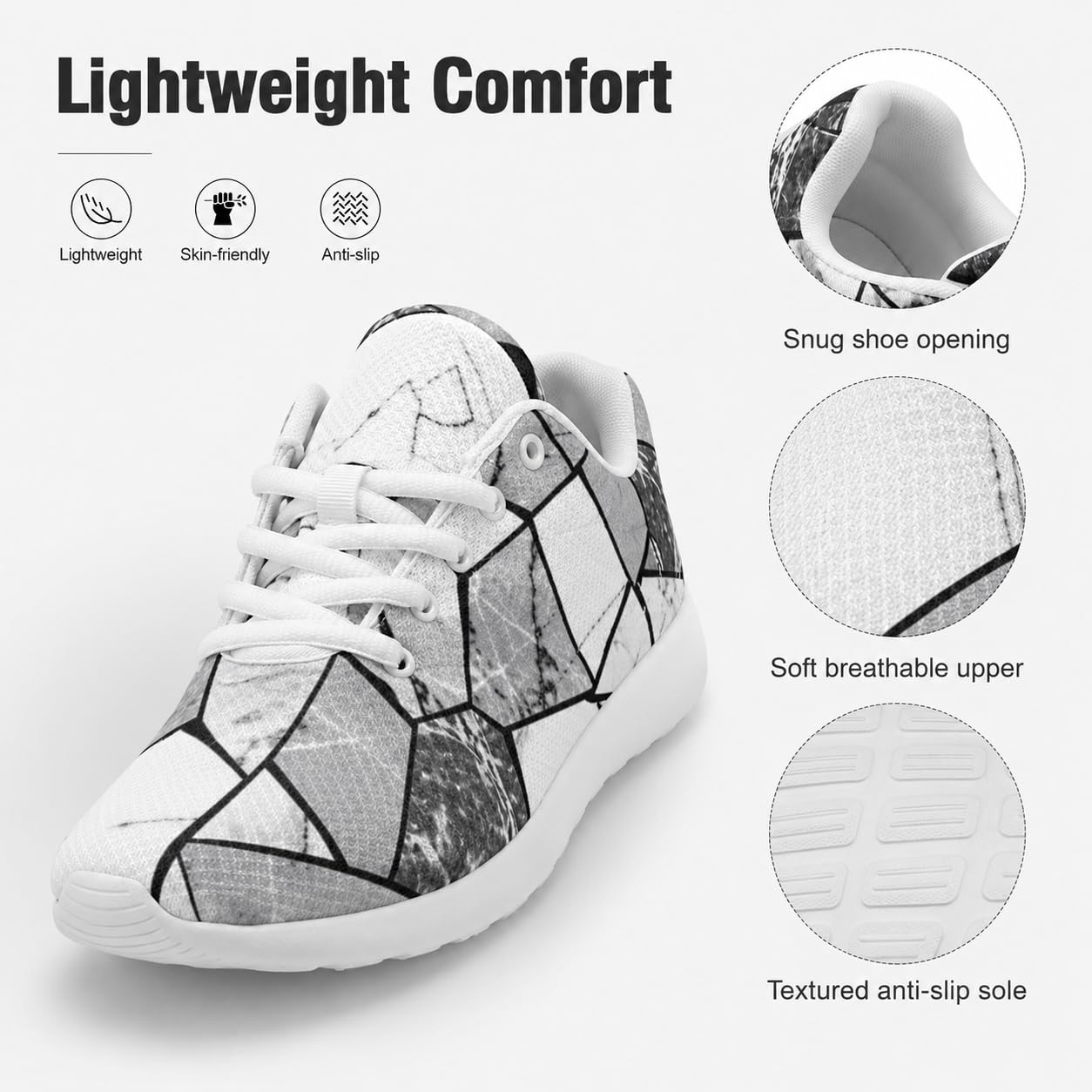 ENEN Zapatillas Deportivas Hombre Mujer | Transpirable Malla Tenis Ligeras Calzado de Running Antideslizante para Gimnasio y Caminar Zapatos de Deportes Cómodos
