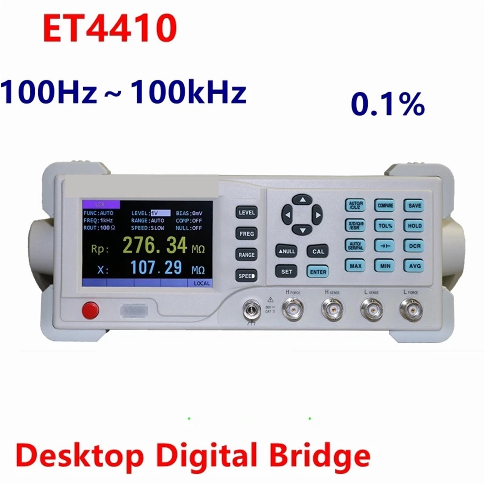 Medidor LCR, Medidor LCR de escritorio ET4410, instrumento digital for medir la capacitancia, resistencia e inductancia puentes eléctricos