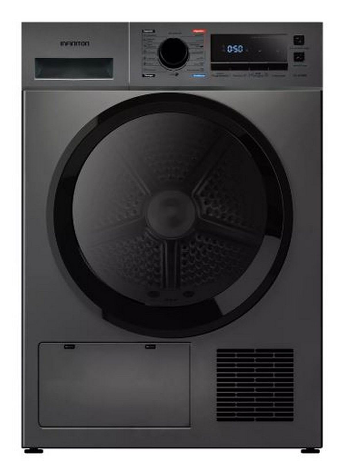 Secadora Bomba de Calor Infiniton SD-BC1DDX, 10 kg, 16 Programas, Función Antiarrugas, Dark Inox, D, Inicio Diferido hasta 24 horas, Portico Interior con 375 mm