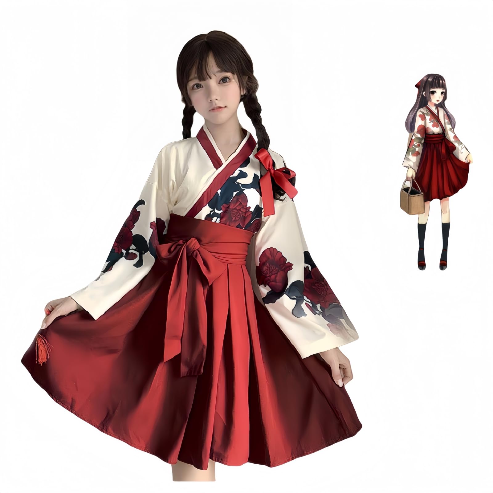 Amazon.co.jp: [Mominks] 巫女服 コスプレ キツネの妖精 神社 和装
