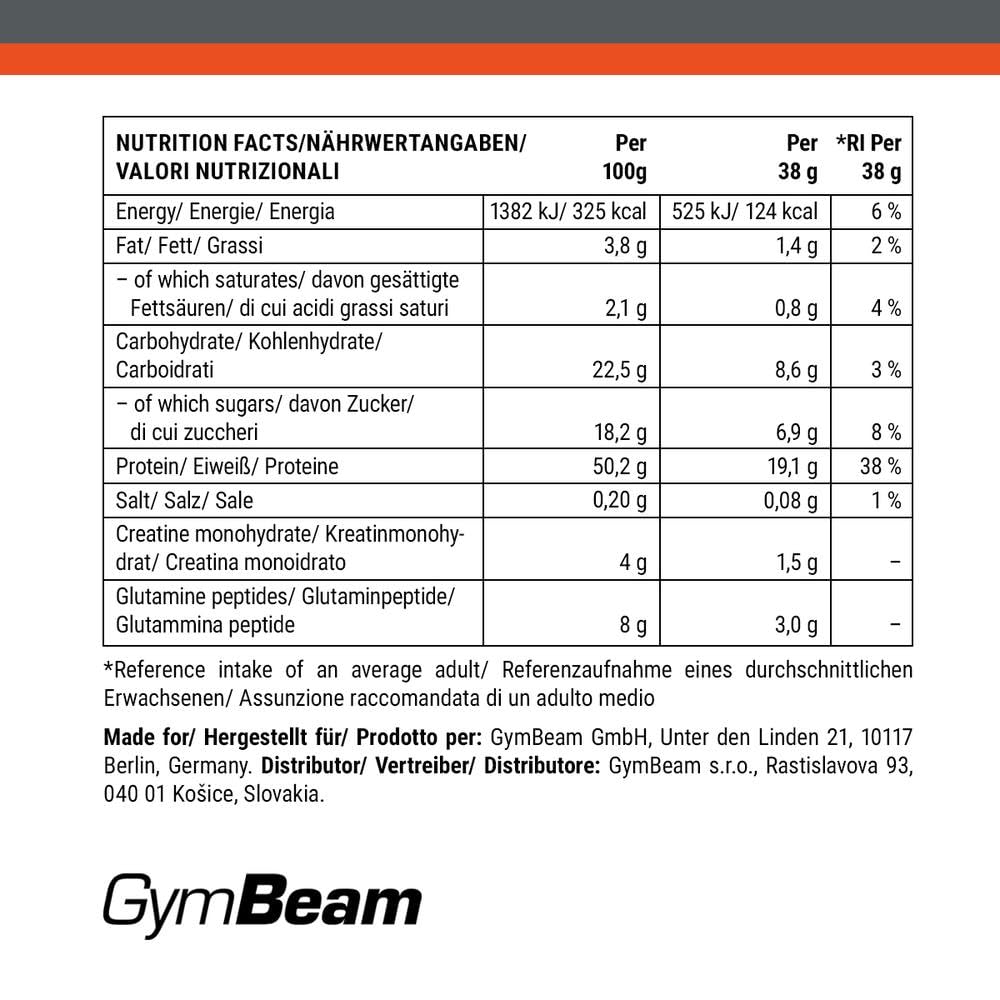 GymBeam Anabolic Whey Protein Pulver – Whey Konzentrat mit BCAA, Glutamin & Taurin, bis zu 22 g Eiweiß pro Portion, ohne Aspartam, für Muskelaufbau und Regeneration, Schokolade, 1000 g (33 Portionen)