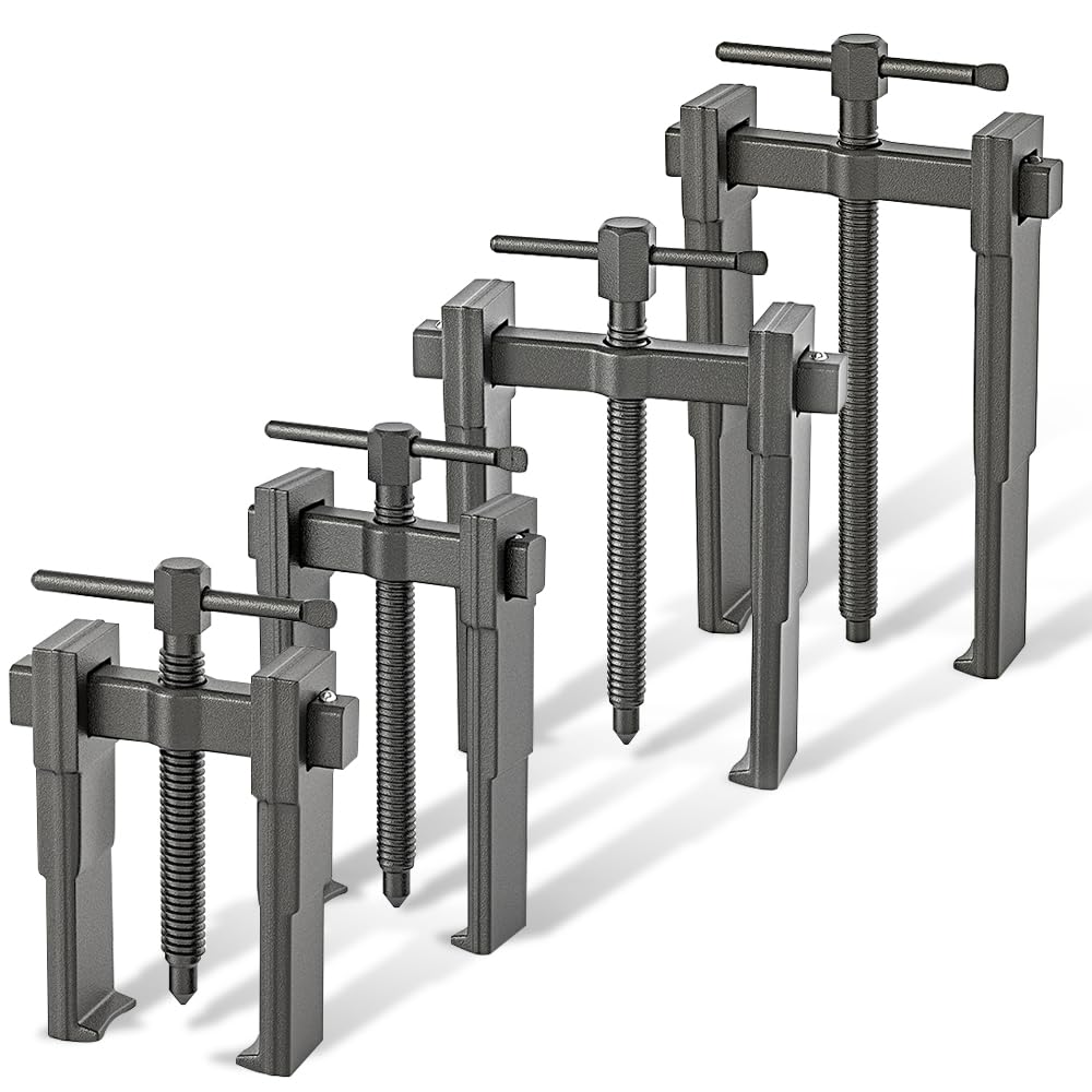 Juego de 4 extractores de rodamientos de 20 – 85 mm, extractor de rodamientos de rueda dentada, extractor especial de garras finas de 76 + 102 + 152 + 203 mm, extractor de rodamientos, extractor de