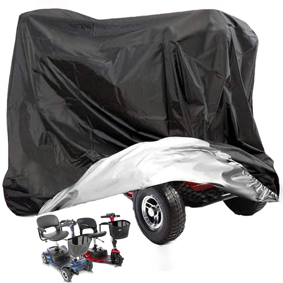 Housse De Scooter Sac Pour Appareil Photo Et Housse Imperméable Noir Tissu Oxford Housse Extérieure Scooter