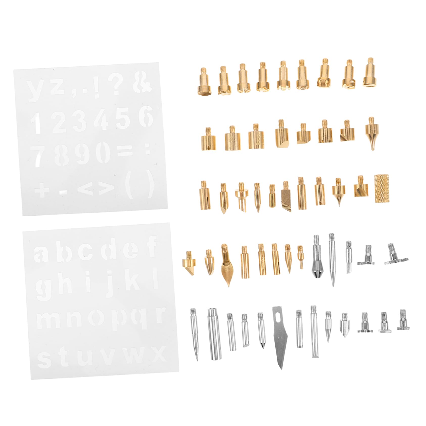 ULDIGI 1 Set of Carving Tools Woodworking Set Wood Burning Machine Nibs Wood Burner Tool Pyrography Carving Tip Replacement with Stencils