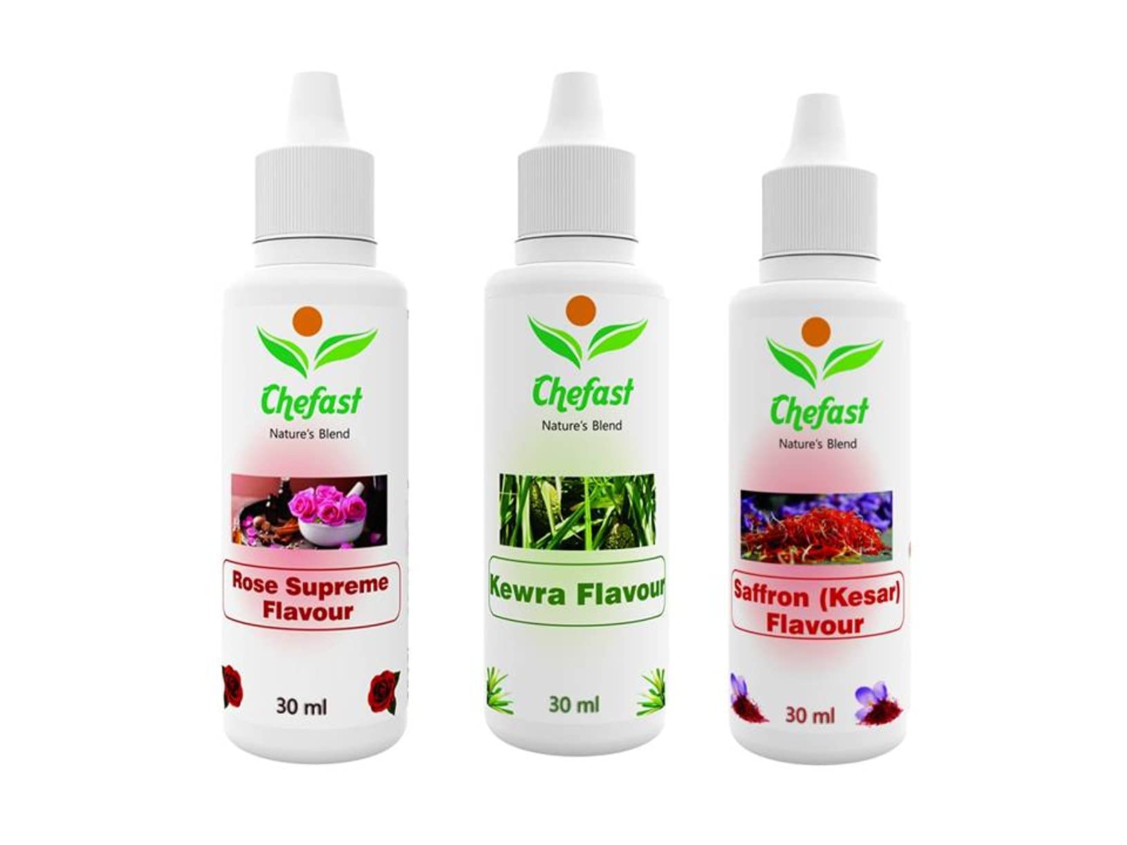 Chefast Pack of 3 Baking Essence Flavour of Saffron , Rose Supreme , Kewra For Cake, Ice-Cream, Milkshakes- 30ML ( Use 2-3 Drops Essence for 250 Grm Cake) This is Flavour only, Not a Color (B09CQ3DXSK) Amazon Price History, Amazon Price Tracker