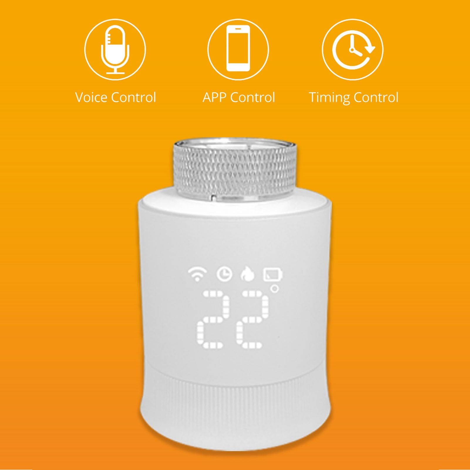 Aramox Valvola Termostatica Intelligente 3.0, Valvola per Termosifone ABS Controllata da App con Programmazione Remota e Rilevamento Finestra Aperta per Sistemi di Riscaldamento Ad Alta Efficienza
