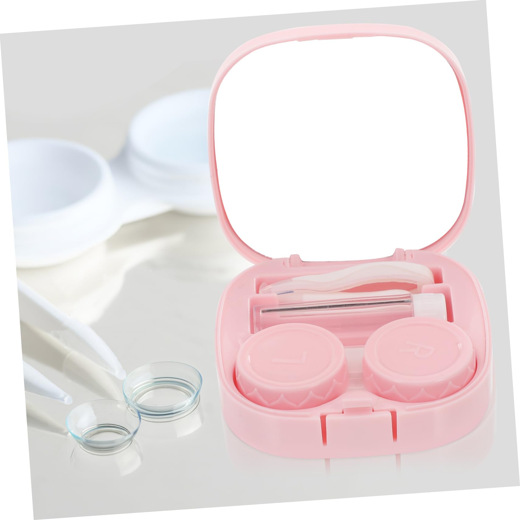 VALICLUD 10 Set Custodia Per Lenti a Contatto Custodia Per Obiettivo Portatile Custodia Per Gli Occhiali Astuccio Borsa Organizer Da Viaggio Custodia Per Occhiali Plastica