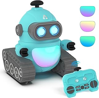 GILOBABY Robot Toys for Boys, Rechargeable Remote Control Robot Toy for Kids, Programmable RC Robots with LED Eyes, Flexible Head & Arms, Dance Moves, Music, Birthday Gifts for Boys Ages 3+ Years