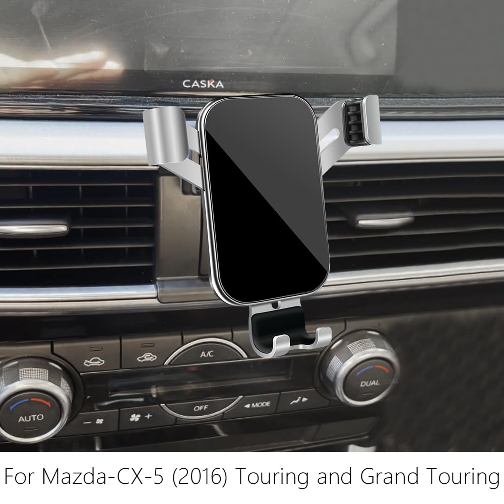 LUNQIN Car Phone Holder for Mazda CX-5 CX5 2016 Touring & Grand Touring Auto Interior Accessories Best Cell Phones Mount Cellphone Mobile Cradle Charging Navigation Bracket Air Vent Stand Accessory