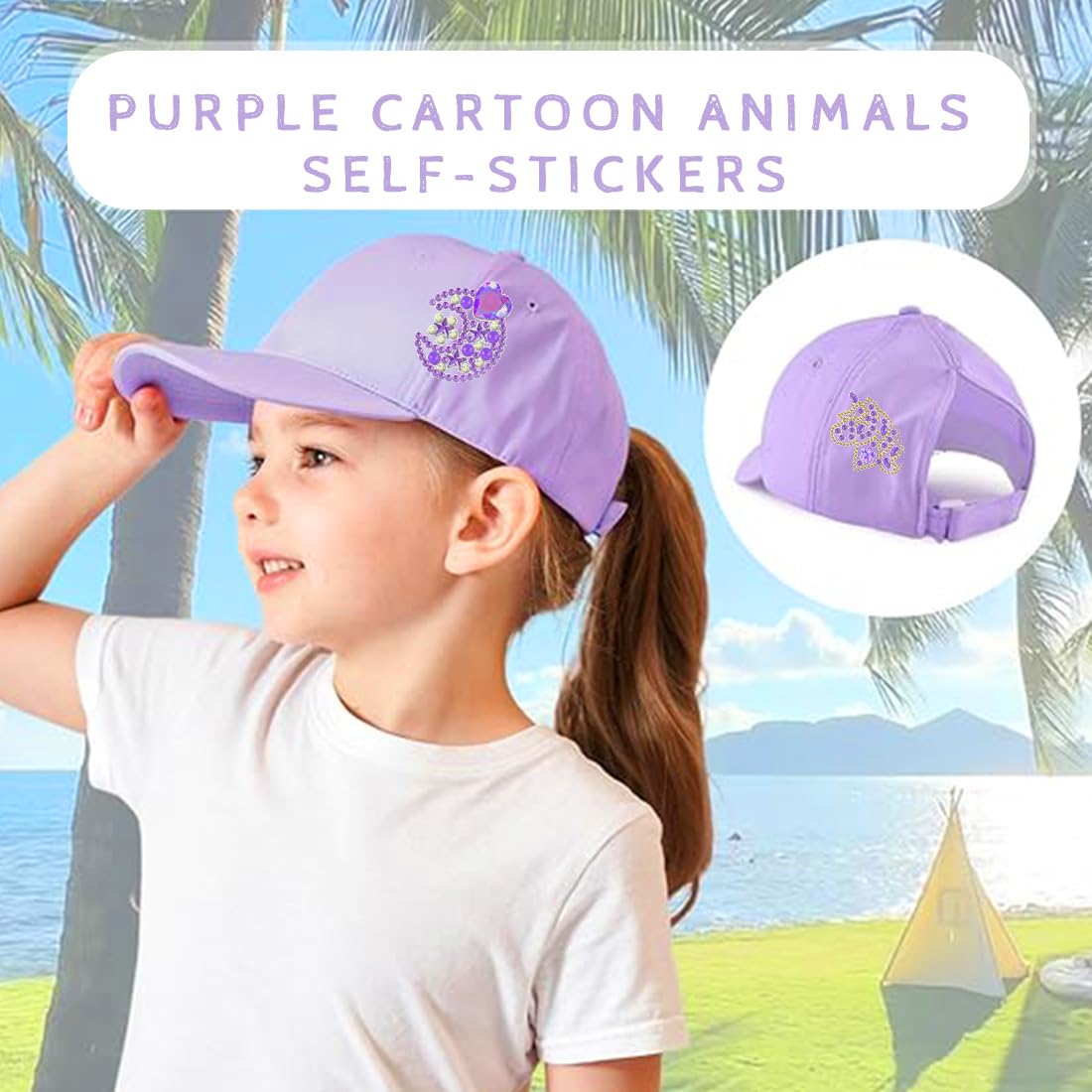 Regali per Ragazze Bottiglia d'acqua fai da te da Baseball,Kit Artigianale per Bambini con Adesivo Unicorno Strass Toy School Regali di compleanno Ragazza Ragazzo 4-12 Anni,Viola