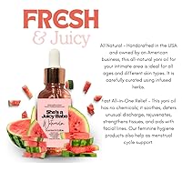 Vista 3 de Aceite de sandía Yoni para mujeres - Cuidado femenino natural para el equilibrio del pH, prevención e hidratación del cabello encarnado - Aceite