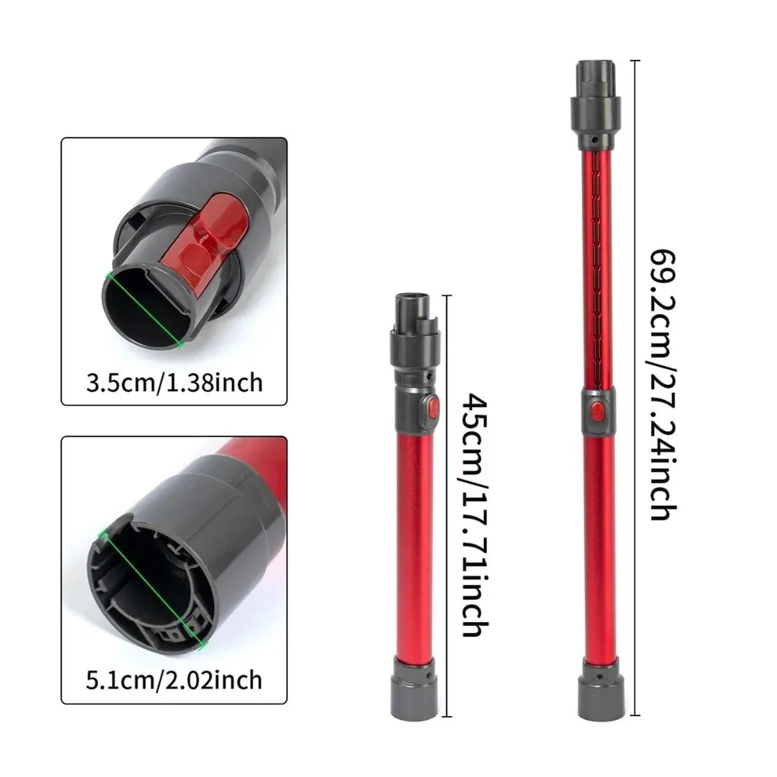 Baguette d'extension de remplacement, Compatible avec Dyson,