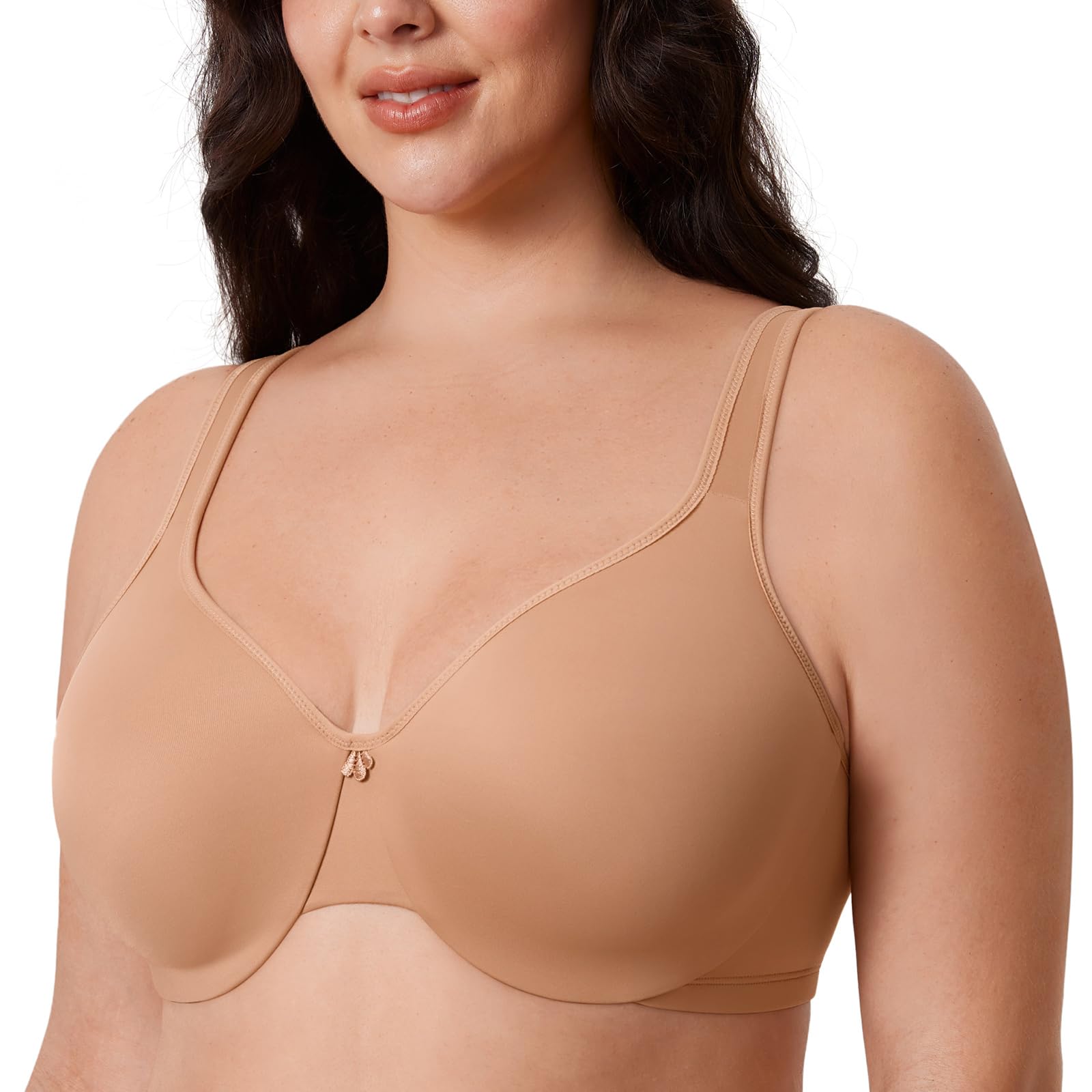 DELIMIRA Women's Minimizer Plus Size Underwire Bras | Smooth, Full Coverage, Seamless, Tshirt Bra