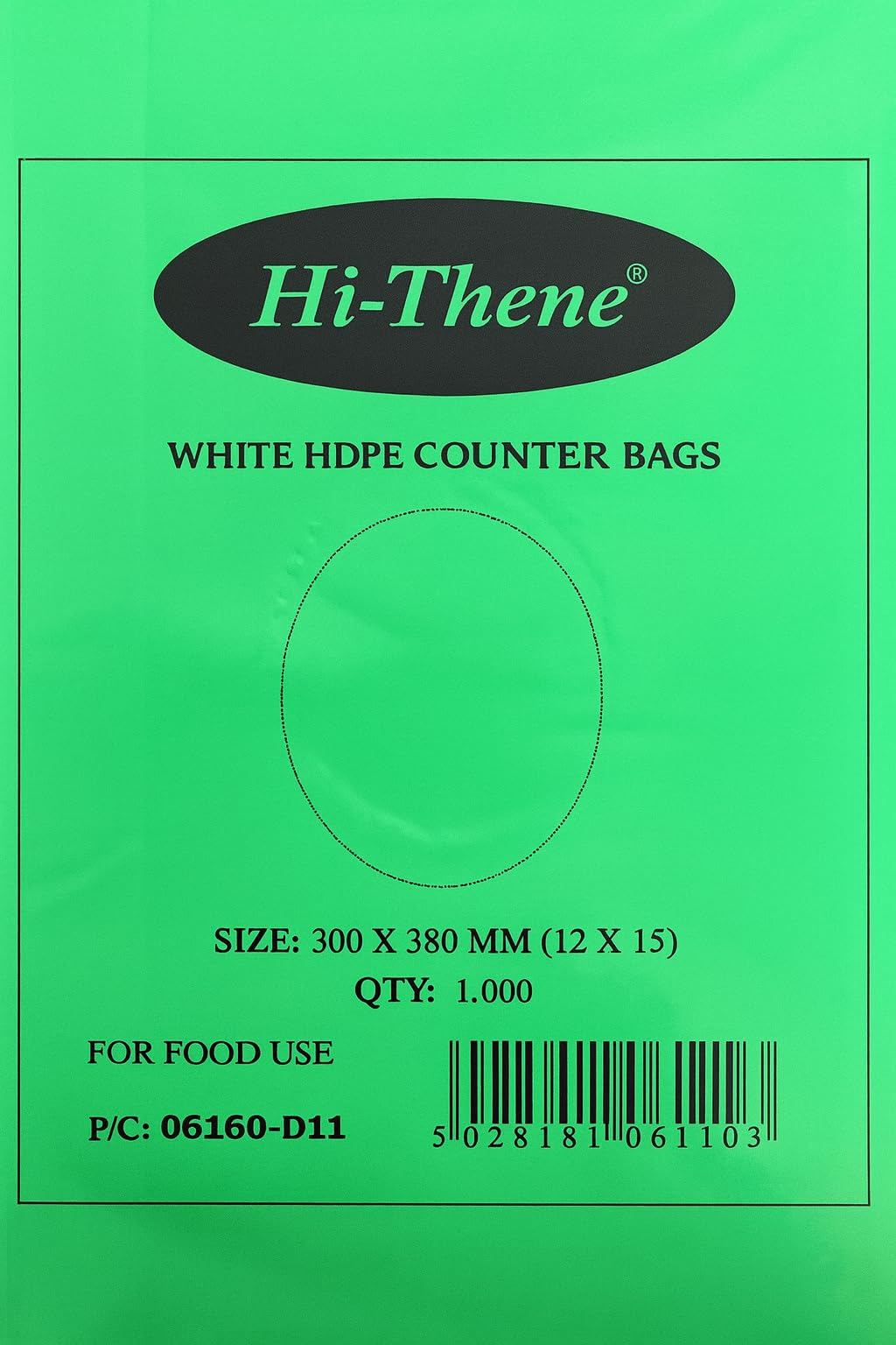 Venuscello White Venuscello® 1000 X Hi-Thene 12X15 Inch Hdpe Polythene Food Bags | Strong Counter Butcher Bags For Sandwiches, Fruits, Vegetables, Takeaway, Freezer & Storage
